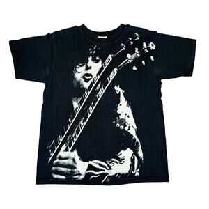 Vintage Liquid Blue Jimmy Page AOP Band T-Shirt